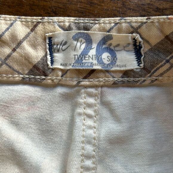 Free People Paisley Plaid Bell bottom Pants Sz 26 - Picture 5 of 11